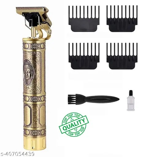 1 Professional Vintage T9 Hair Trimmer For Men Trimmer 120 min Runtime 4 Length Settings (Gold) t9 trimmer